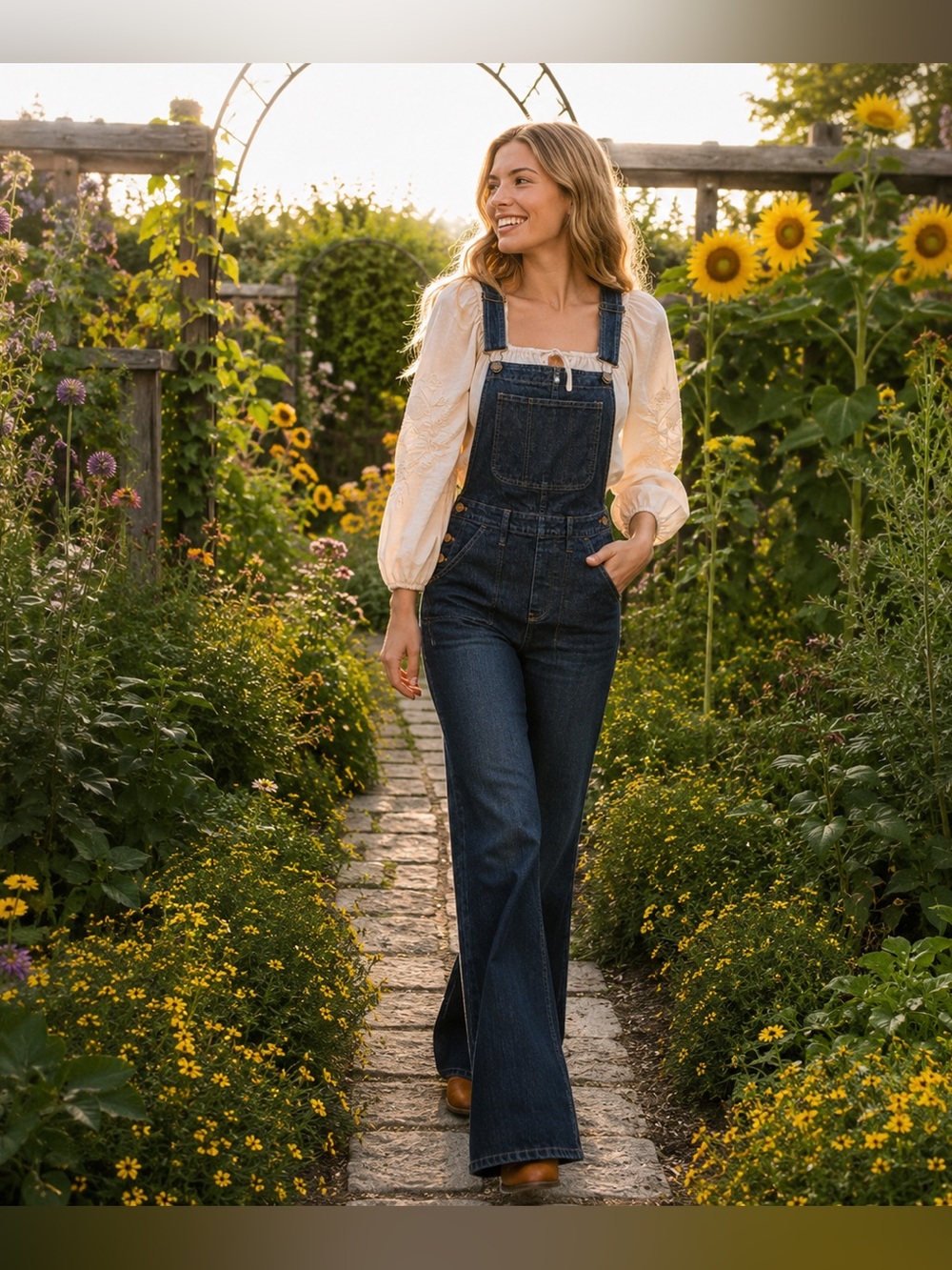 Madewell Flea Market Flare Denim Overalls NWOT Western Boho Indie 70s Retro, M